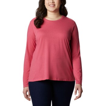 Columbia Solar Shield Long Sleeve Plus Size, Sudaderas Rosas Para Mujer | 531049-NHA